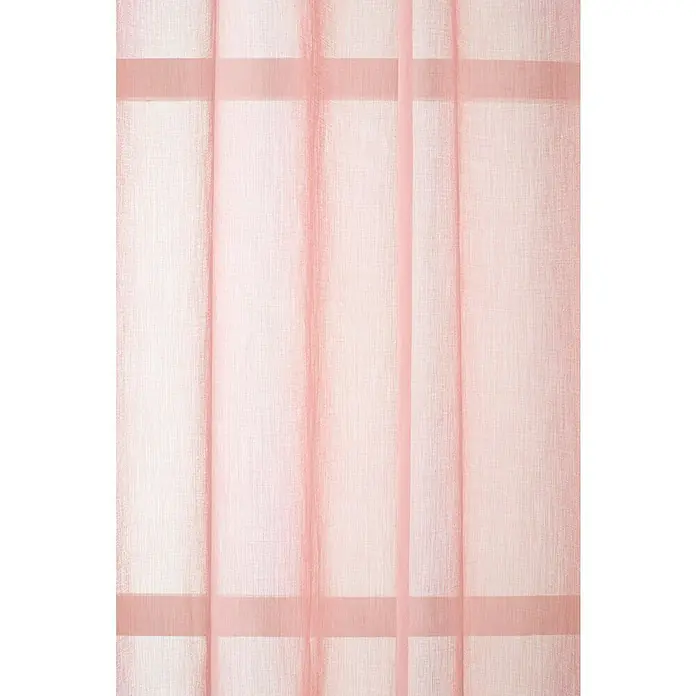 Visillo para ventana Saipan - An x Al: 140 x 250 cm, 100% poliéster, Rosa - Cortina rosa suave con una textura delicada, que filtra la luz suave y crea un ambiente cálido. Un toque de elegancia para tu hogar.