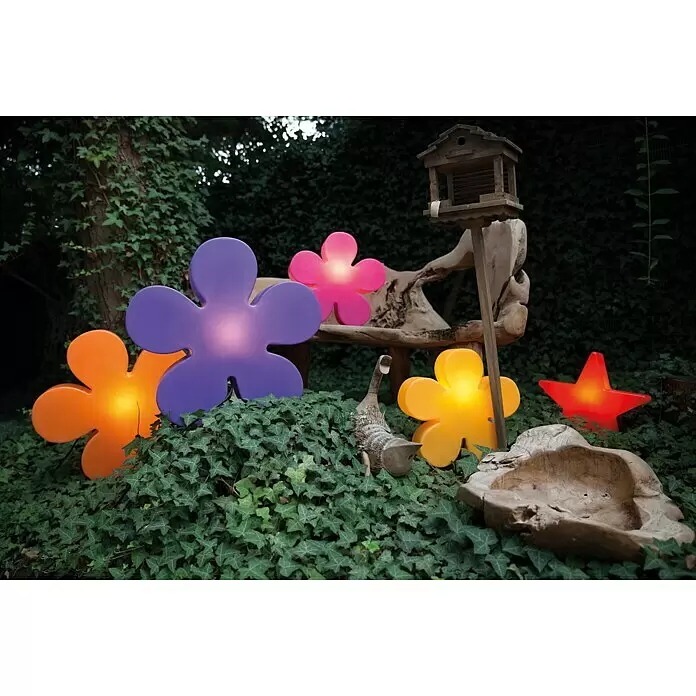 8 Seasons Design Shining Dekoleuchte Flower - 9 W, Violett, Durchmesser: 60 cm - Stimmungsaufnahme