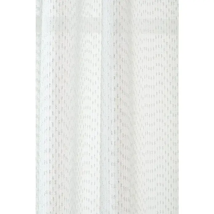 Visillo para ventana Sofie - An x Al: 140 x 260 cm, 100% poliéster, Blanco - Primer plano de una cortina blanca con una textura sutil, que filtra la luz suave y crea un ambiente elegante.