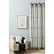 Cortina con ollaos Roxanne (An x Al: 140 x 260 cm, 100% poliéster, Gris) | BAUHAUS