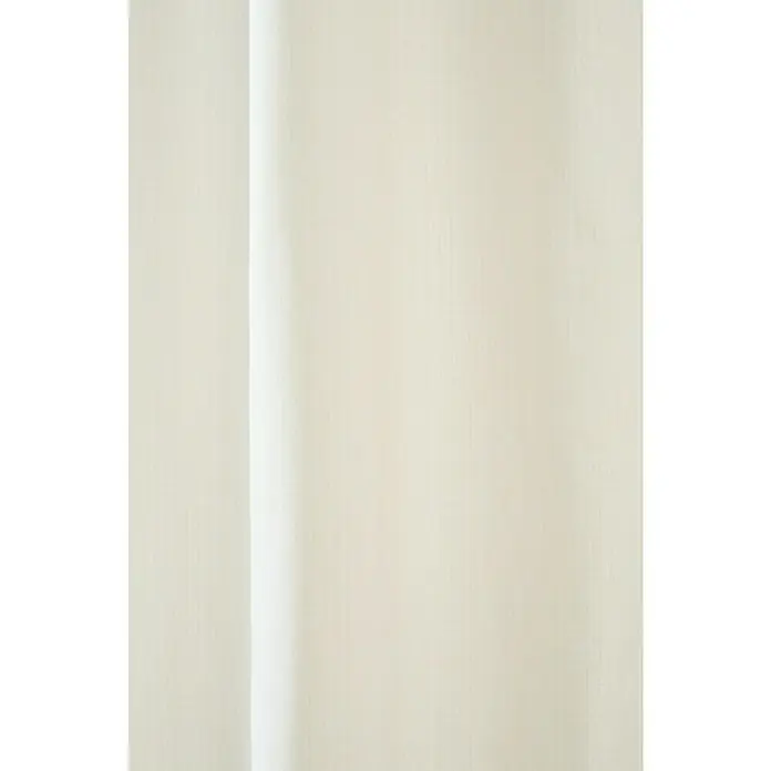Cortinas Pasabarra Vigore - An x Al: 140 x 260 cm, Blanco, Materiales naturales - Primer plano de una elegante cortina color crema que filtra suavemente la luz creando un ambiente relajante.
