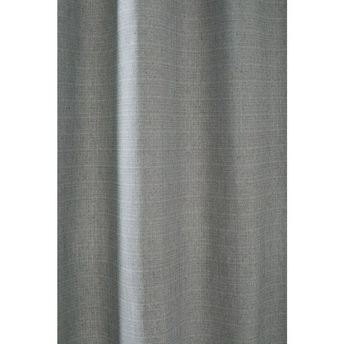 Cortinas Pasabarra Vigore - An x Al: 140 x 260 cm, Gris, Materiales naturales - Primer plano de una cortina gris clara con una textura sutil y pliegues suaves, ideal como fondo.