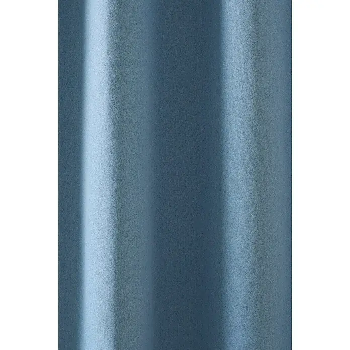 Cortina con ollaos Blackout - An x Al: 140 x 260 cm, Azul - Primer plano detallado de una tela azul con pliegues sutiles y una textura fina, ideal para proyectos textiles.
