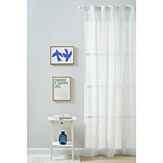 Visillo para ventana Raya tono (An x Al: 140 x 250 cm, 100% poliéster, Blanco)