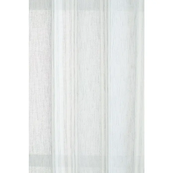 Visillo para ventana Raya tono - An x Al: 140 x 250 cm, 100% poliéster, Blanco - Primer plano de una cortina blanca y translúcida con una textura delicada, que permite que la luz suave se filtre creando un ambiente sereno.