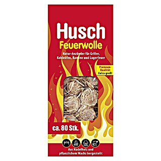 Husch Natur-Feueranzünder Feuerwolle (80 Stk.)