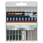 Craftomat Set listova za pilu (Drvo/metal/plastika, 10-dijelno, Univerzalni završetak)