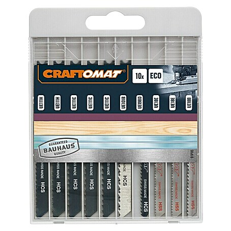 Craftomat Stichsägeblatt-Set (Holz/Metall/Kunststoff, 10 -tlg., U-Schaft)