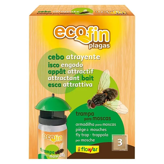 Flower Cebo de recambio para trampa de moscas Ecofin - 3 ud., Moscas - Trampa para moscas Ecofin: Protección eficaz contra insectos molestos. El cebo atrae las moscas y las atrapa de forma fiable.