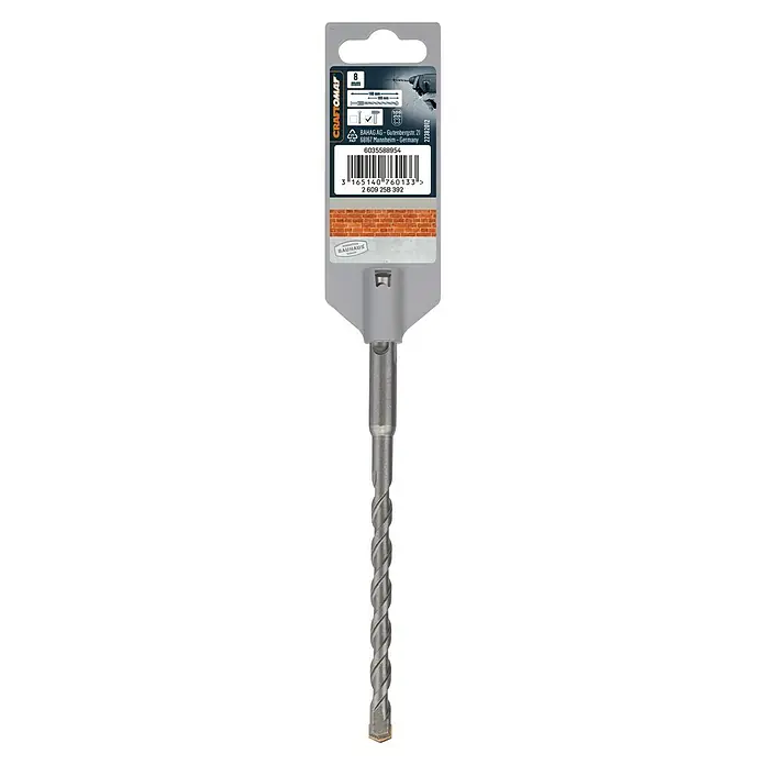 Craftomat SDS-Plus Betonbohrer - Länge: 160 mm, Durchmesser Bohrer: 8 mm - Ein 8mm Steinbohrer der Marke Craftomat, ideal für Mauerwerk, mit SDS Plus Aufnahme und spiralförmigem Bohrkopf.