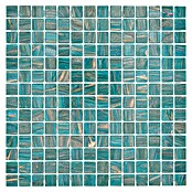 Mozaik pločica (30,5 x 30,5 cm, Tirkizno, Sjajno)