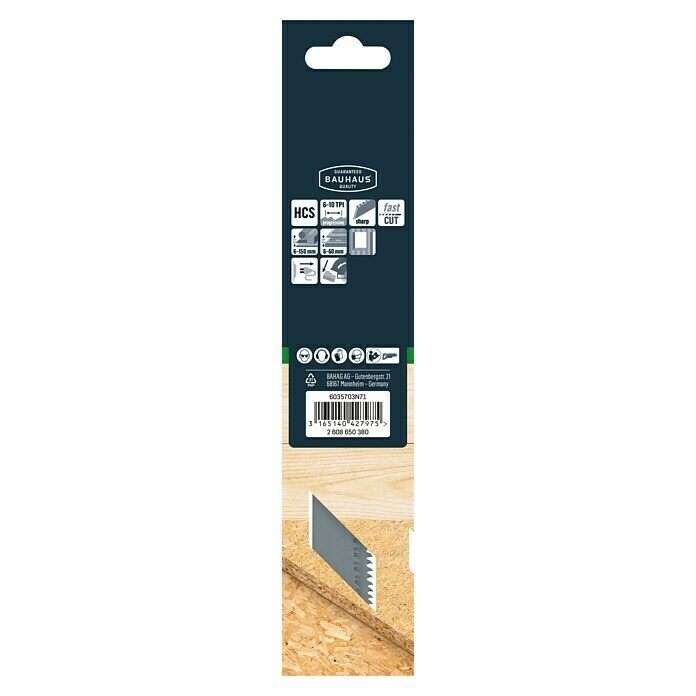 Craftomat Hoja de sierra de sable S 2345 X (Madera / MDF, 2 piezas, Distancia entre dientes: 5 mm)