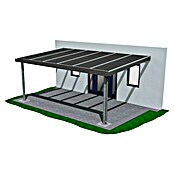 Joda Terrassenüberdachung Master (B x T: 607 x 364 cm, Natur, Fichte-KVH, Stahlstützen, Dacheindeckung aus Stegplatten) | BAUHAUS