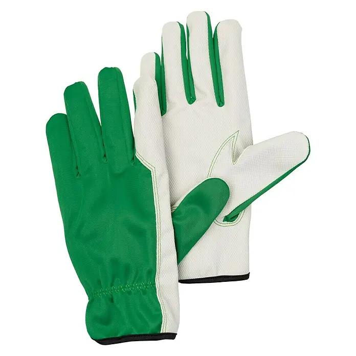 Gardol Gartenhandschuhe Pflege8, Grün - Paar Gartenhandschuhe in Grün und Weiß, ideal für Gartenarbeiten und andere Outdoor-Aktivitäten. Robuste Handschuhe für Schutz und Komfort.