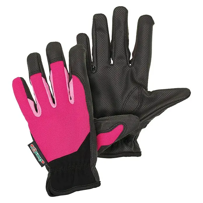Gardol Kinder-Gartenhandschuhe5, Pink - Ein Paar Gartenhandschuhe in Pink und Schwarz. Die Handschuhe sind robust und bieten Schutz bei der Gartenarbeit.