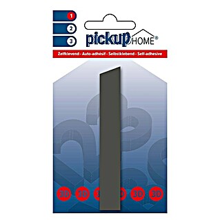 Pickup 3D Home Número (Altura: 10 cm, Motivo: 1, Gris, Plástico, Autoadhesivo)