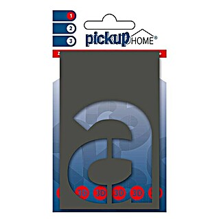 Pickup 3D Home Huisnummer Milan (Hoogte: 10 cm, Motief: a, Grijs, Kunststof, Zelfklevend)