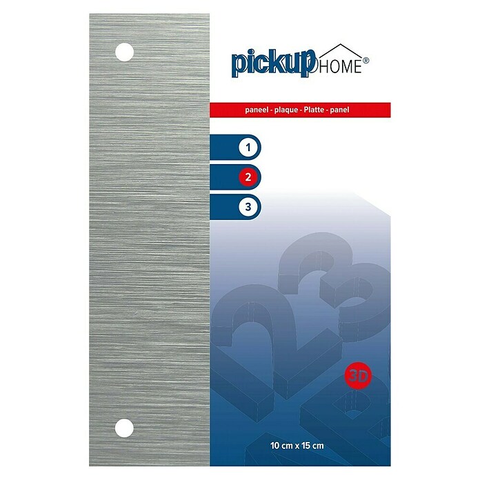 Pickup 3D Home Schild (L x B: 10 x 15 cm, Aluminiumfarben)
