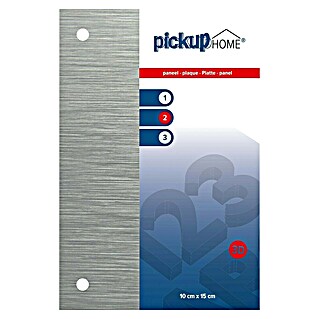 Pickup 3D Home Bord (l x b: 10 x 15 cm, Aluminiumkleurig)
