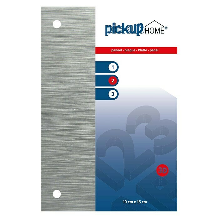 Pickup 3D Home Schild (L x B: 10 x 15 cm, Aluminiumfarben)