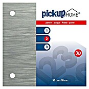Pickup 3D Home Schild (L x B: 10 x 10 cm, Aluminiumfarben)