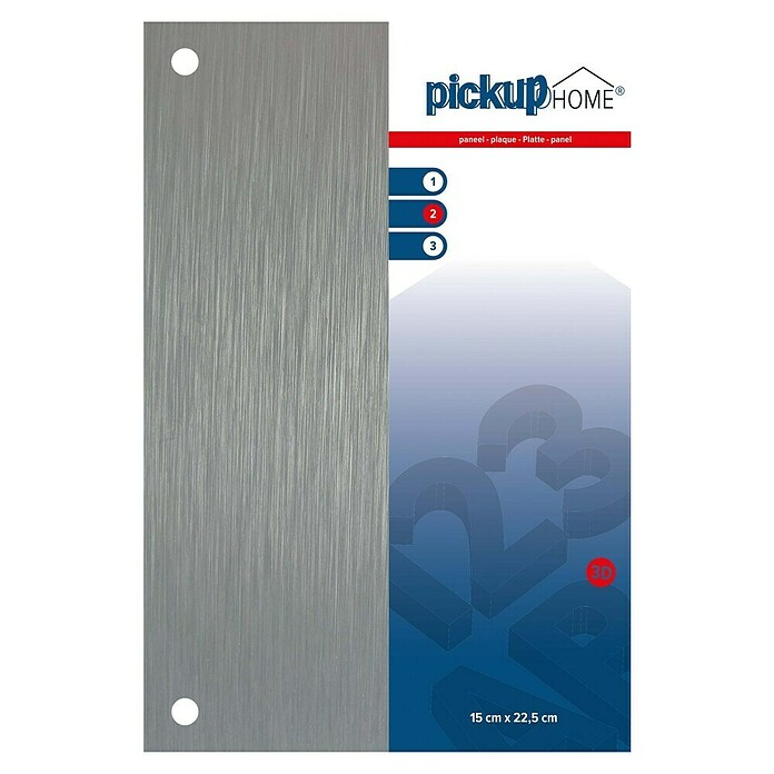 Pickup 3D Home Bord (l x b: 22,5 x 15 cm, Aluminiumkleurig)