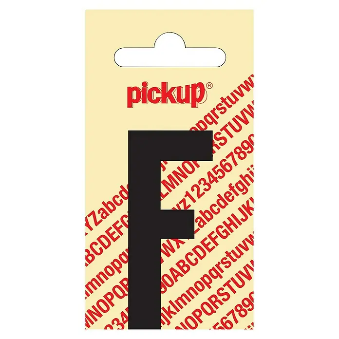 Pickup Aufkleber - Motiv: F, Schwarz, Höhe: 60 mm - Aufkleber mit dem Buchstaben F von Pickup. Geeignet zum Beschriften und Personalisieren von Gegenständen.