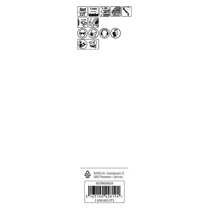 Craftomat List za ubodnu pilu T 344 D (Građevno drvo / ploča od iverice, 2-dijelno, T-završetak)