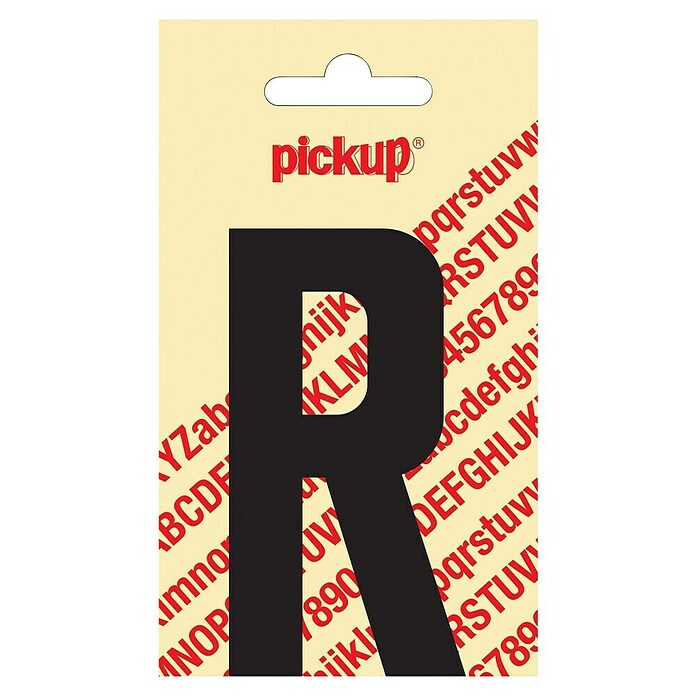 Pickup Etiqueta adhesiva (Motivo: R, Negro, Altura: 90 mm)