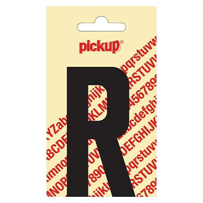 Pickup Sticker (Motief: R, Zwart, Hoogte: 90 mm)