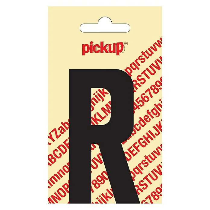 Pickup AufkleberMotiv: R, Schwarz, Höhe: 90 mm - Aufkleberbogen mit dem schwarzen Buchstaben R von Pickup, ideal zum Beschriften und Dekorieren.