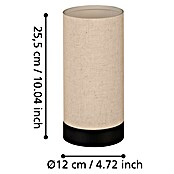 Eglo Feniglia Tischleuchte rund (40 W, Ø x H: 12 x 25,5 cm, Schwarz, E27) | BAUHAUS