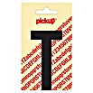 Pickup Etiqueta adhesiva (Motivo: T, Negro, Altura: 90 mm)