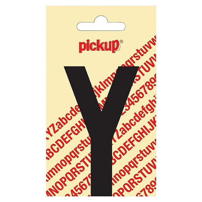 Pickup Etiqueta adhesiva (Motivo: Y, Negro, Altura: 90 mm)