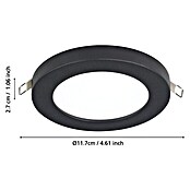 Eglo Led-inbouwverlichting Fueva Flex (5,5 W, Zwart, Warm wit) | BAUHAUS