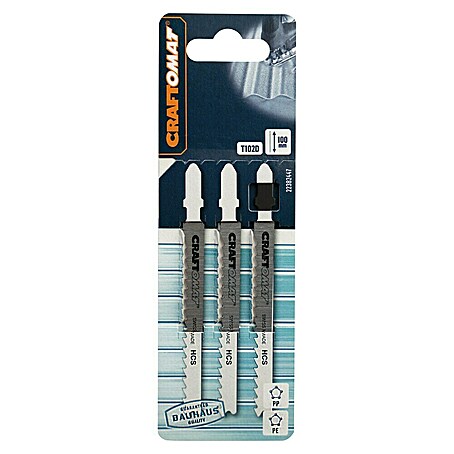Craftomat Stichsägeblätter T 102 D (PP/PE, 3 -tlg., T-Schaft)