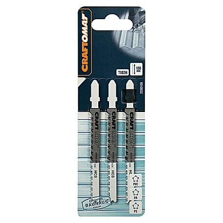 Craftomat Stichsägeblätter T 102 H (PVC/PA, 3 -tlg., T-Schaft)