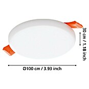 Eglo LED-Einbauleuchte rund RAPITA (5,5 W, Ø x H: 10 x 2 cm, Weiß, Warmweiß) | BAUHAUS