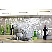 Selbstklebemosaik Hexagon SAM 4MMHX (28 x 29 cm, Metall, Silber)