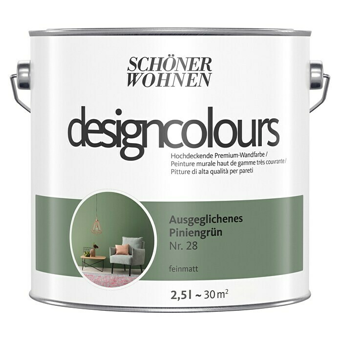 Schöner Wohnen Designcolours Wandfarbe Ausgeglichenes Piniengrün