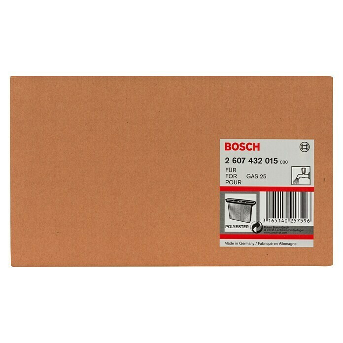 Bosch Professional Flachfaltenfilter (1 Stk., Passend für: Bosch Professional Nass-Trockensauger GAS 25 L)