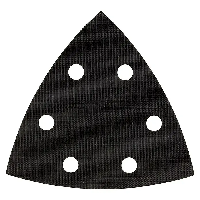 Bosch Schleifplatte PDA 100 / 120 E - 95 x 95 mm - Dreieckiges Schleifpapier mit sechs Löchern, ideal zum Schleifen von Holz und anderen Oberflächen. Ein Muss für Heimwerker und Profis!