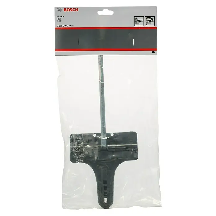 Bosch Parallelanschlag - Passend für: Bosch Stichsägen PST/GST - Bosch PST/GST Stichsägen-Parallelanschlag in versiegelter Verpackung. Präzise Führung für gerade Schnitte mit Ihrer Stichsäge, ideal für Heimwerker und Profis.