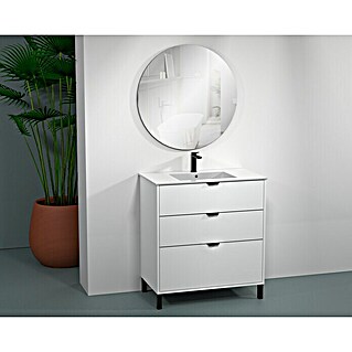 Mueble de lavabo Triana (L x An x Al: 38 x 60 x 85 cm, Blanco, Mate)