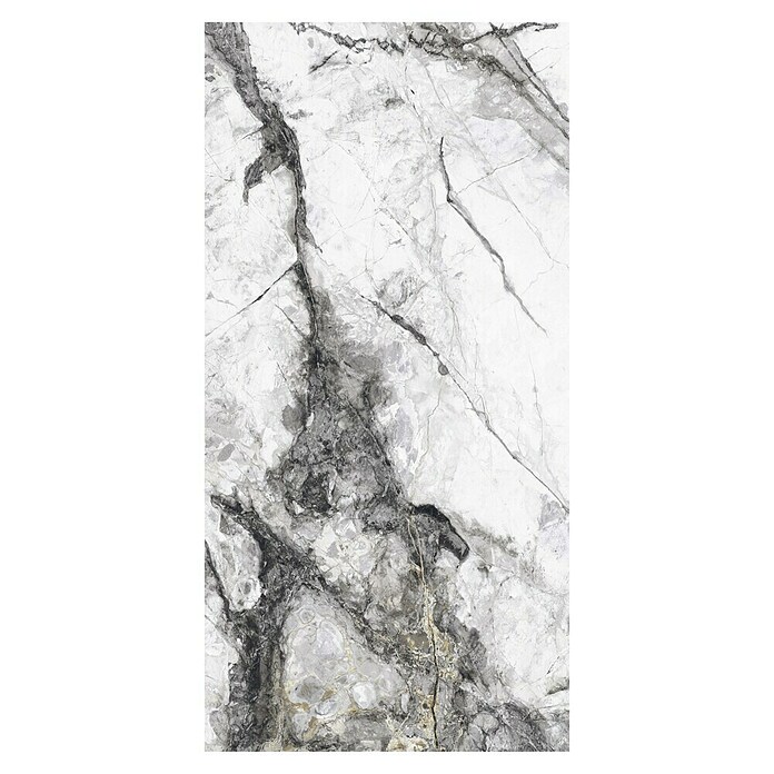 Feinsteinzeugfliese Marble Visage (60 x 120 cm, Dunkelgrau, Glänzend) | BAUHAUS