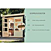 Karibu Gartenhaus Express 3 (Außenmaß inkl. Dachüberstand (B x T): 467 x 238 cm, Holz, Terragrau, Mit Anbau) | BAUHAUS