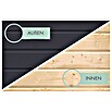 Karibu Gartenhaus Jupiter 4 C (Außenmaß inkl. Dachüberstand (B x T): 541,5 x 236,5 cm, Holz, Anthrazit/Grau, Mit Seitendach) | BAUHAUS