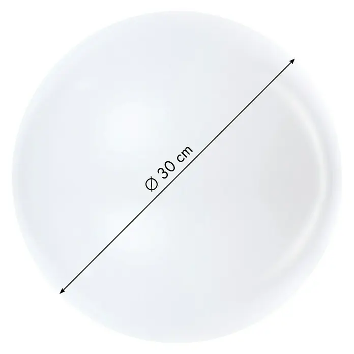 8 Seasons Design Shining LED-Dekoleuchte rund Globe - 6 W, Weiß, Durchmesser: 30 cm - Weißer, runder Speiseteller mit einem Durchmesser von 30 cm, perfekt für den täglichen Gebrauch und besondere Anlässe.