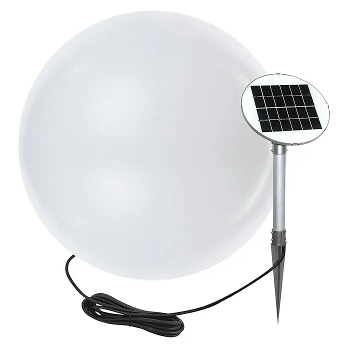 8 Seasons Design Shining LED-Solar-Dekoleuchte Globe - Weiß, Durchmesser: 50 cm - Solar-Gartenleuchte in Kugelform mit Erdspieß. Ideal für die stimmungsvolle Beleuchtung von Gärten und Außenbereichen.