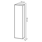 Diephaus Rechteckpalisade Mini (Anthrazit, 8 x 20 x 90 cm, Beton) | BAUHAUS